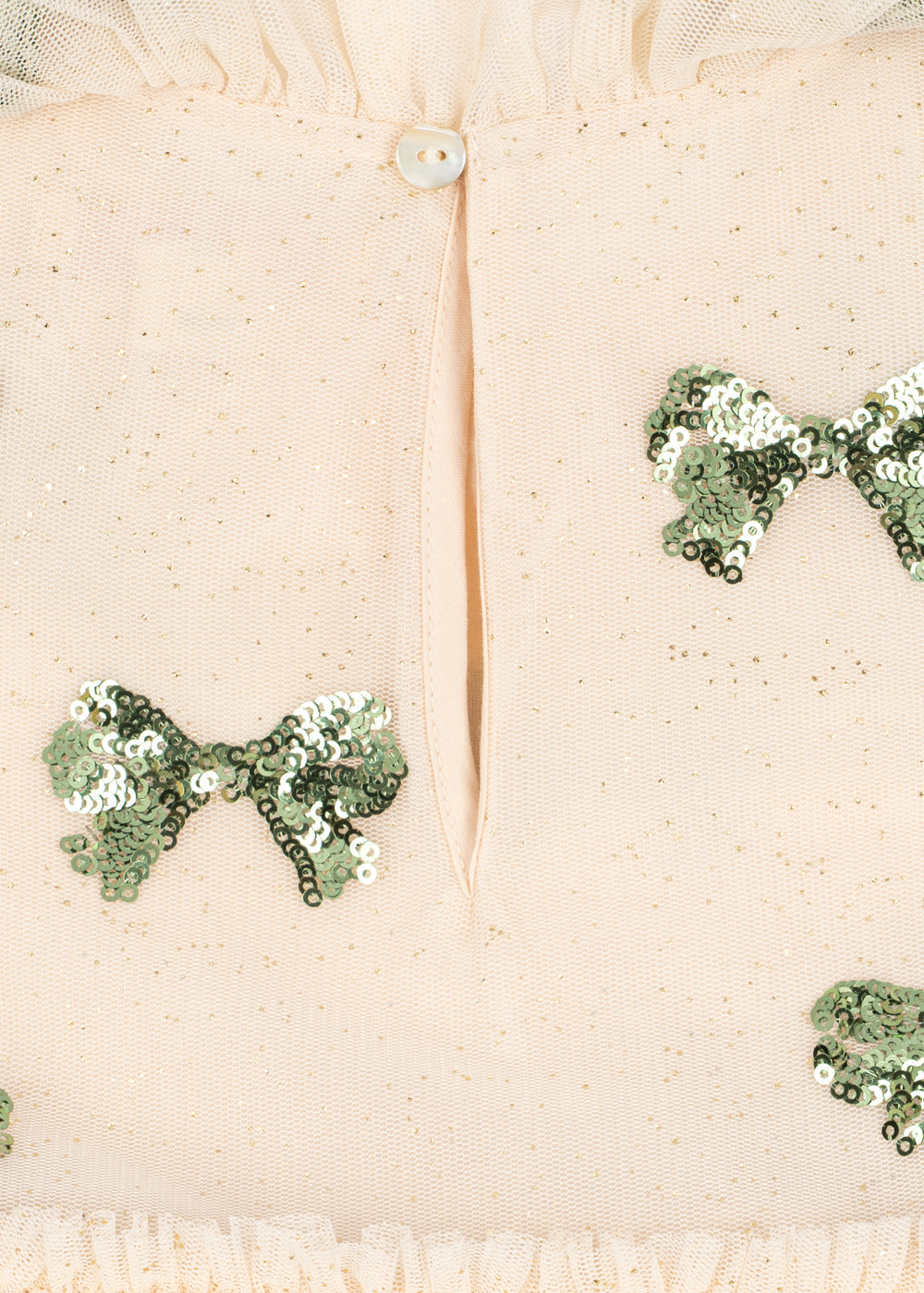 Konges Sløjd Yvonne Fairy Dress in Bowie Fir Sequin, sequin detail