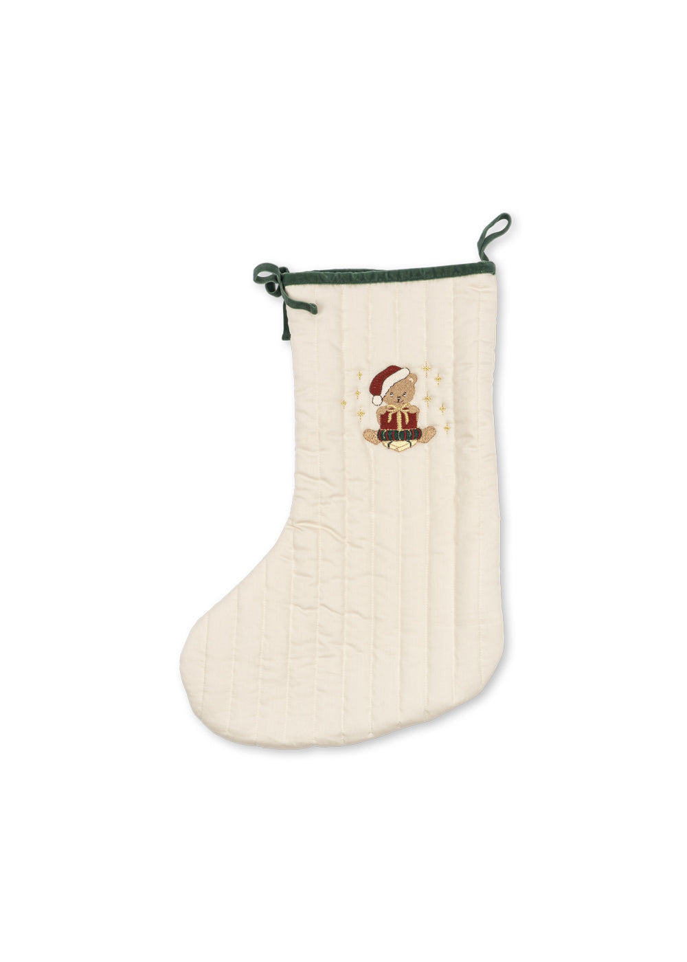Konges Sløjd Christmas Stocking in Christmas Teddy, front product view