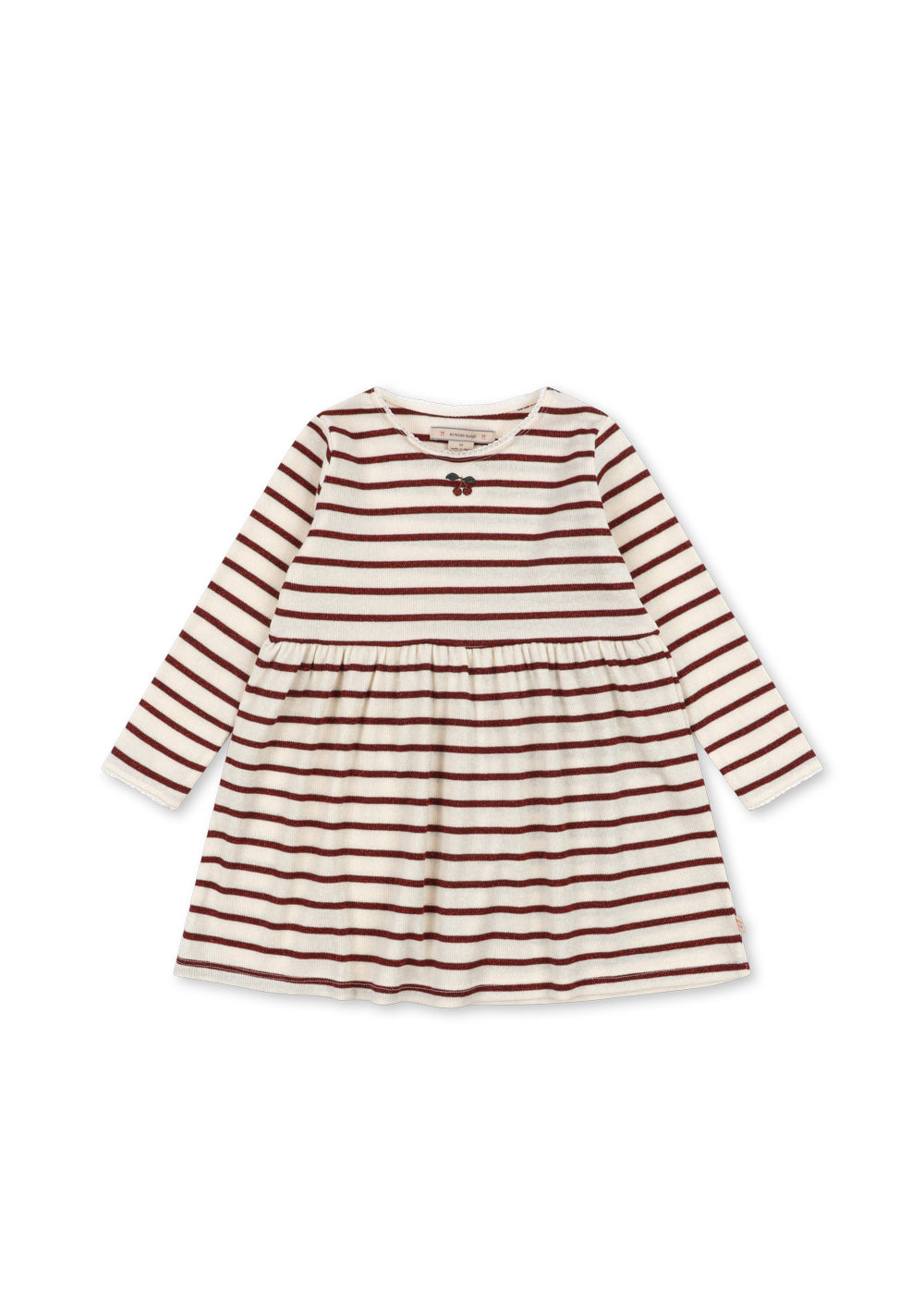 Konges Sløjd Roli Stripe Dress OCS in Creamy Stripe, front view