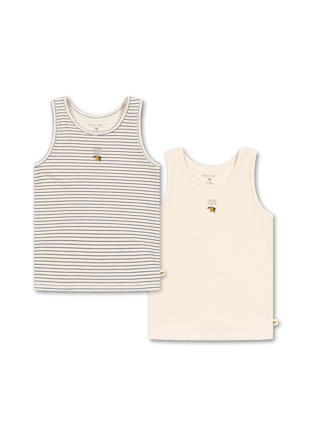Konges Sløjd Basic 2 Pack Tank Top GOTS in Blue Stripe, packshot 1