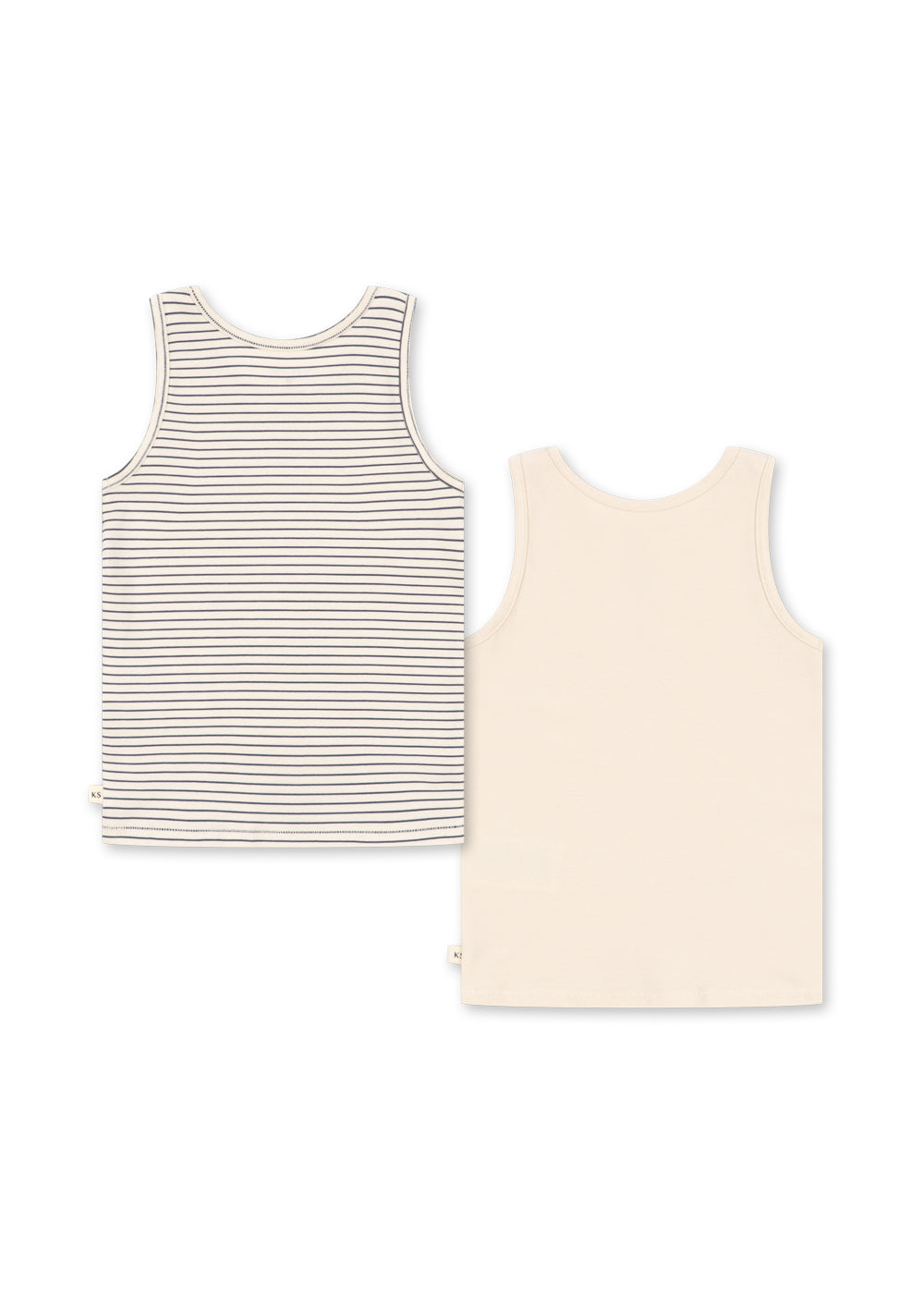 Konges Sløjd Basic 2 Pack Tank Top GOTS in Blue Stripe, packshot 2