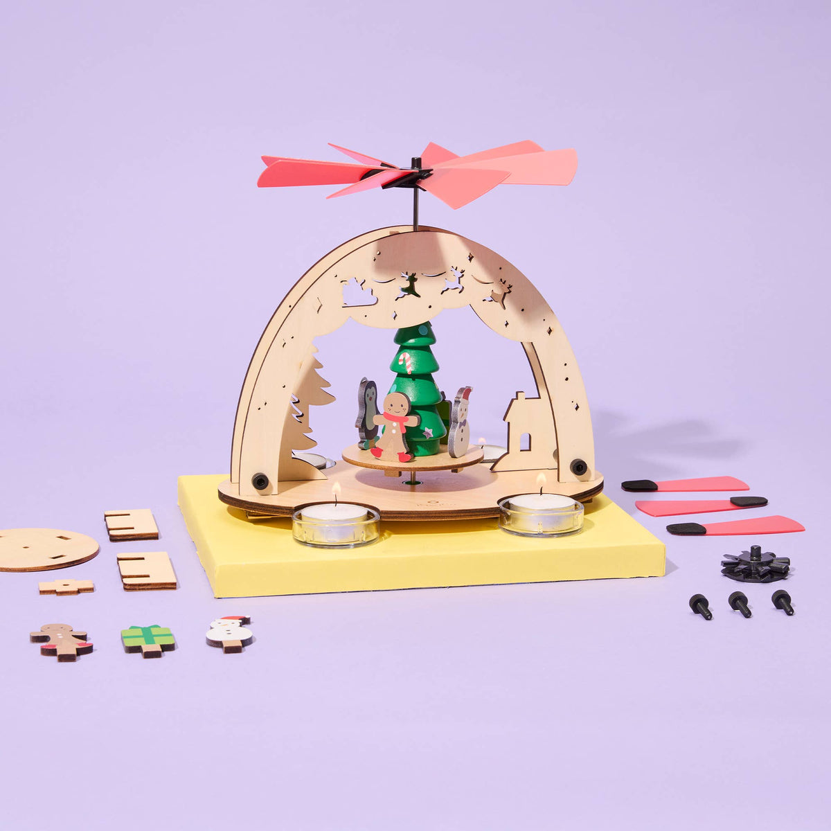 KiwiCo Christmas Candle Carousel Science Kit, view 4