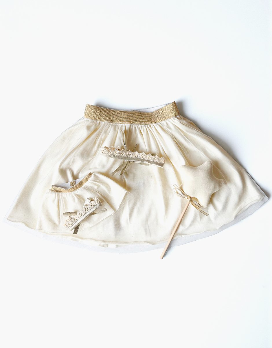 Deva Matching Tutu Duo & Magic Wand, Ecru – Minikane