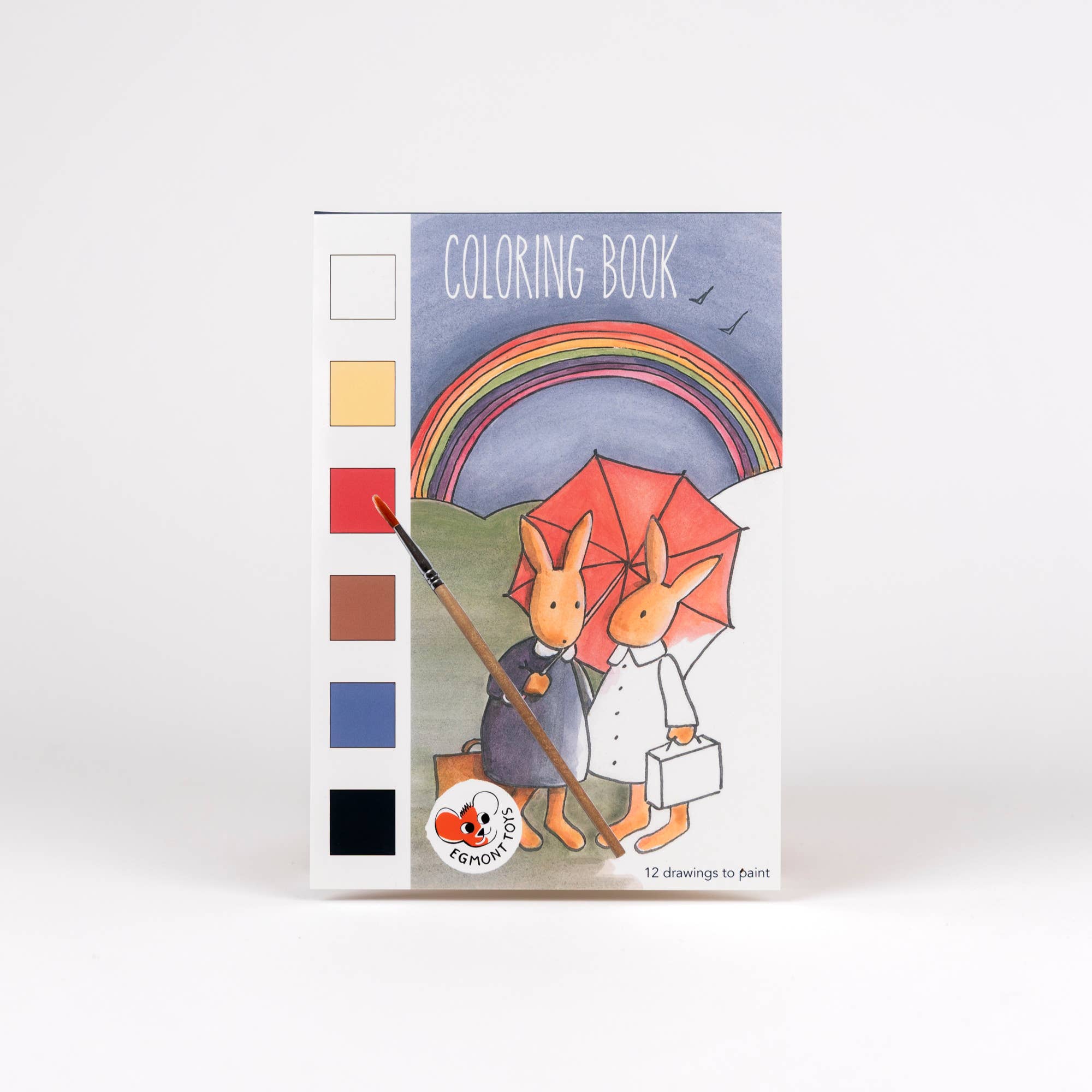 Coloring Book to Paint – Egmont painting book with 12 rabbit family scenes
