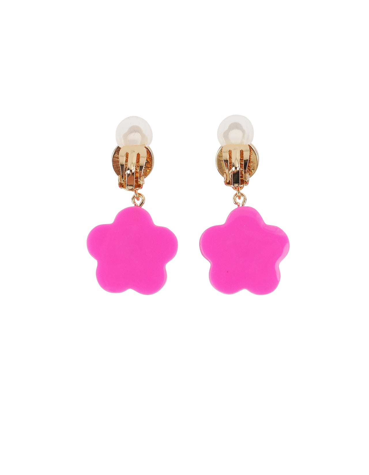 Floral Earrings Hot Pink detail - Rurustar