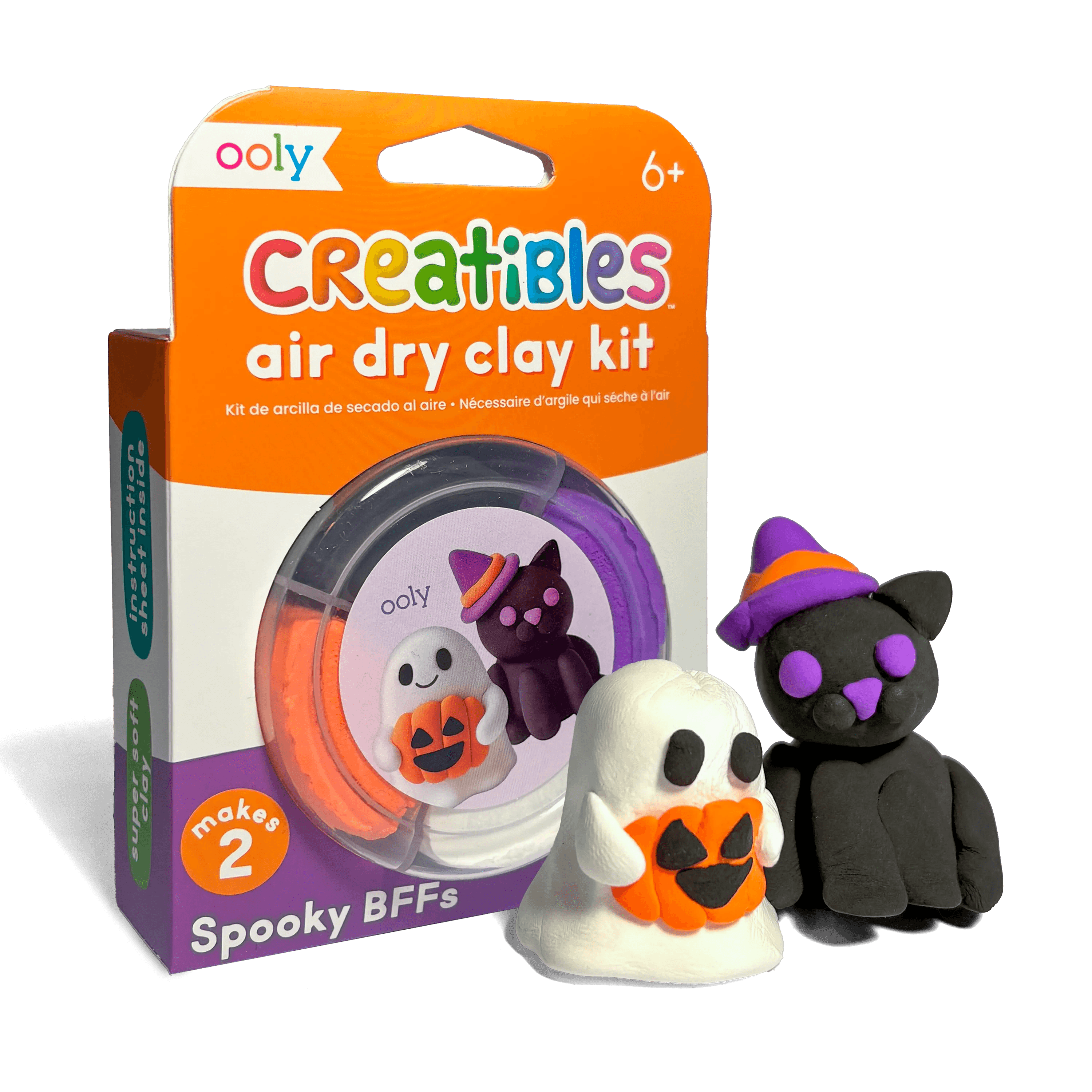 Ooly Creatibles Air Dry Clay Kit Spooky BFFs, shown on white background