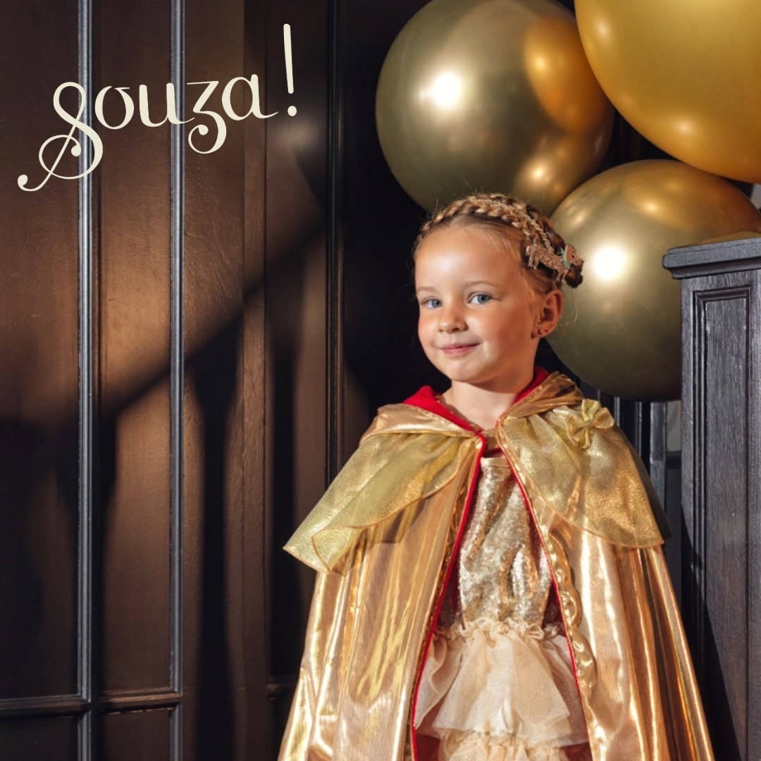 Princess-Red Costume Reversible Cape for Kids - sz 4-7 yrs