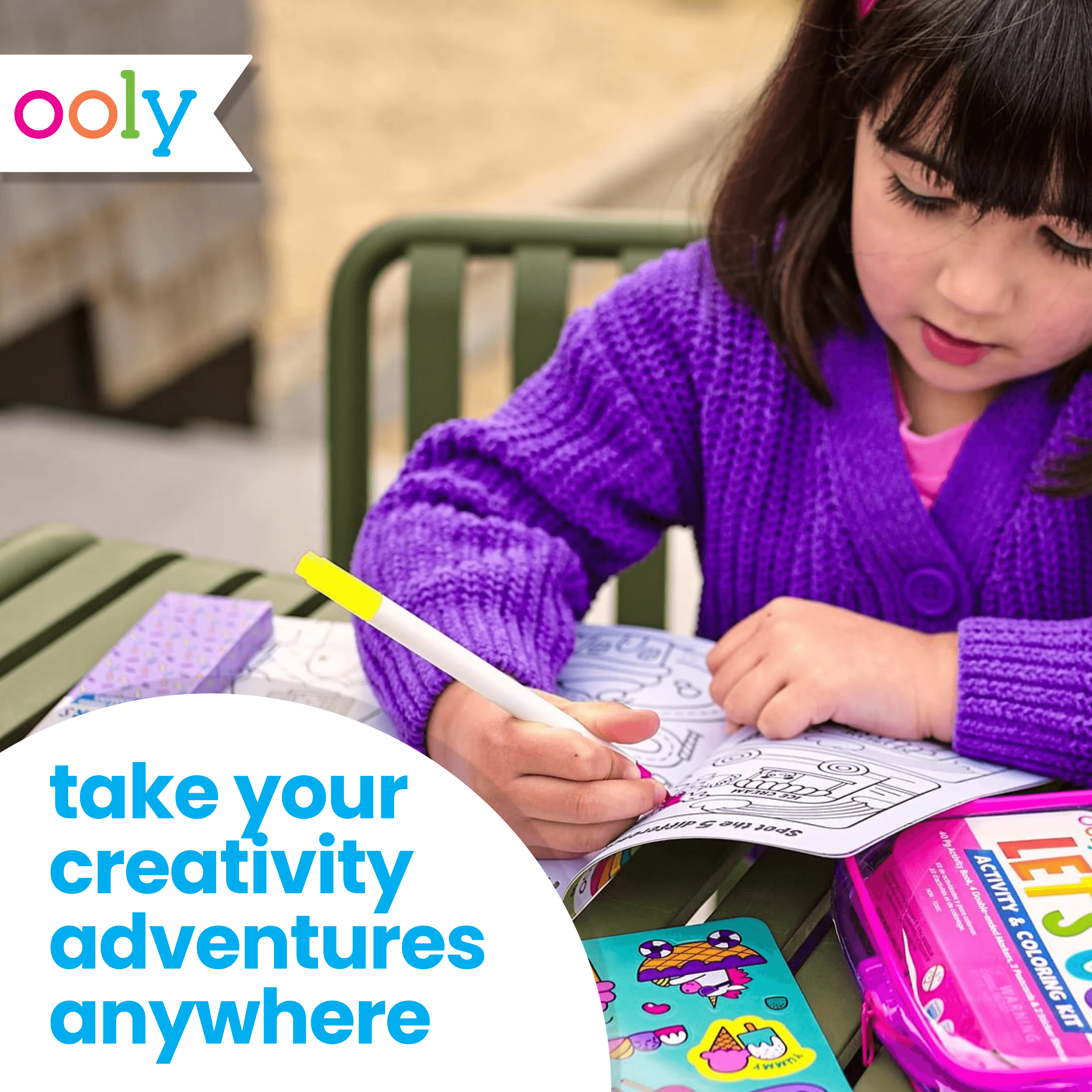 Let's Go! Activity & Coloring Kit - Kitty In The City