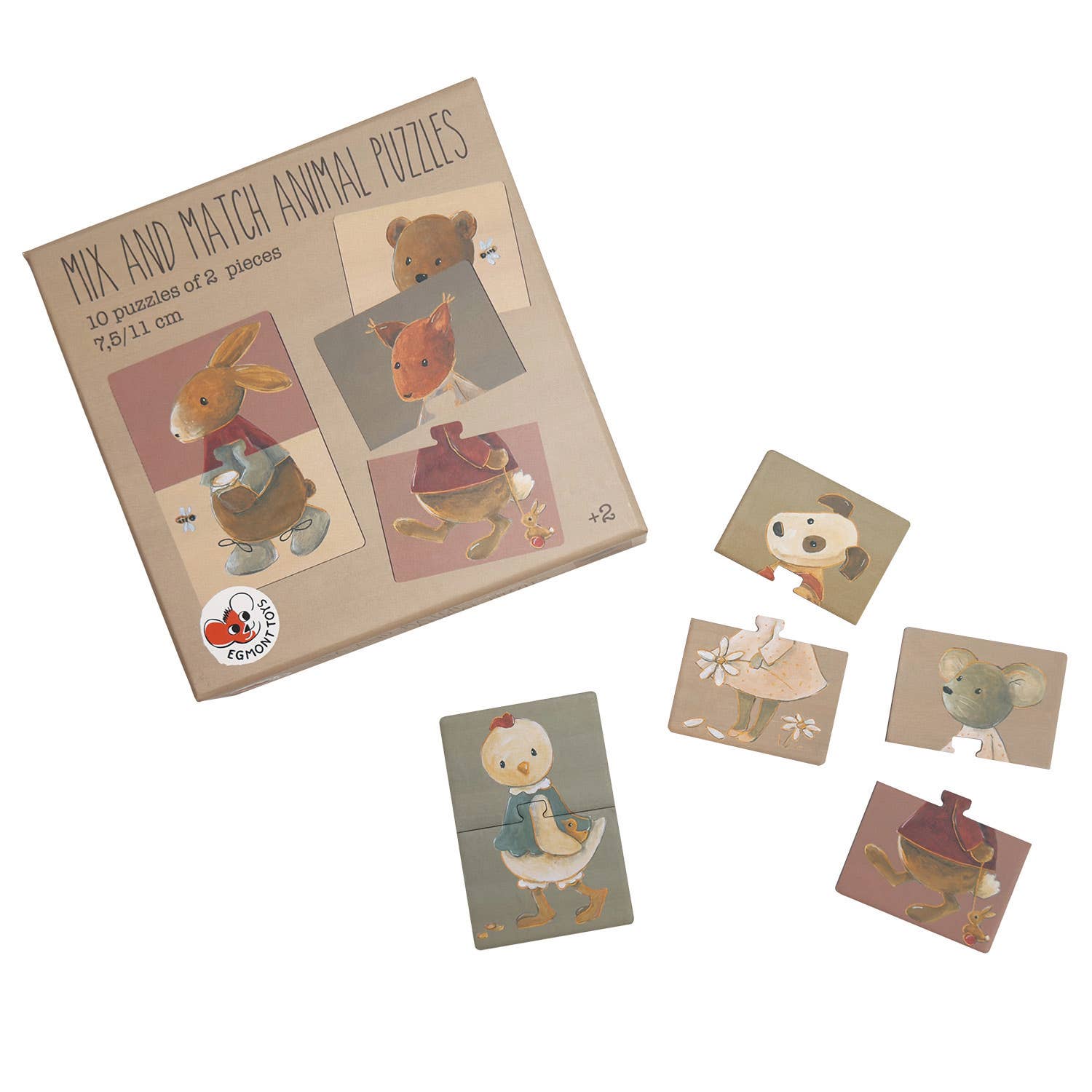 Mix and Match Animals – Egmont 10 two-piece animal puzzles
