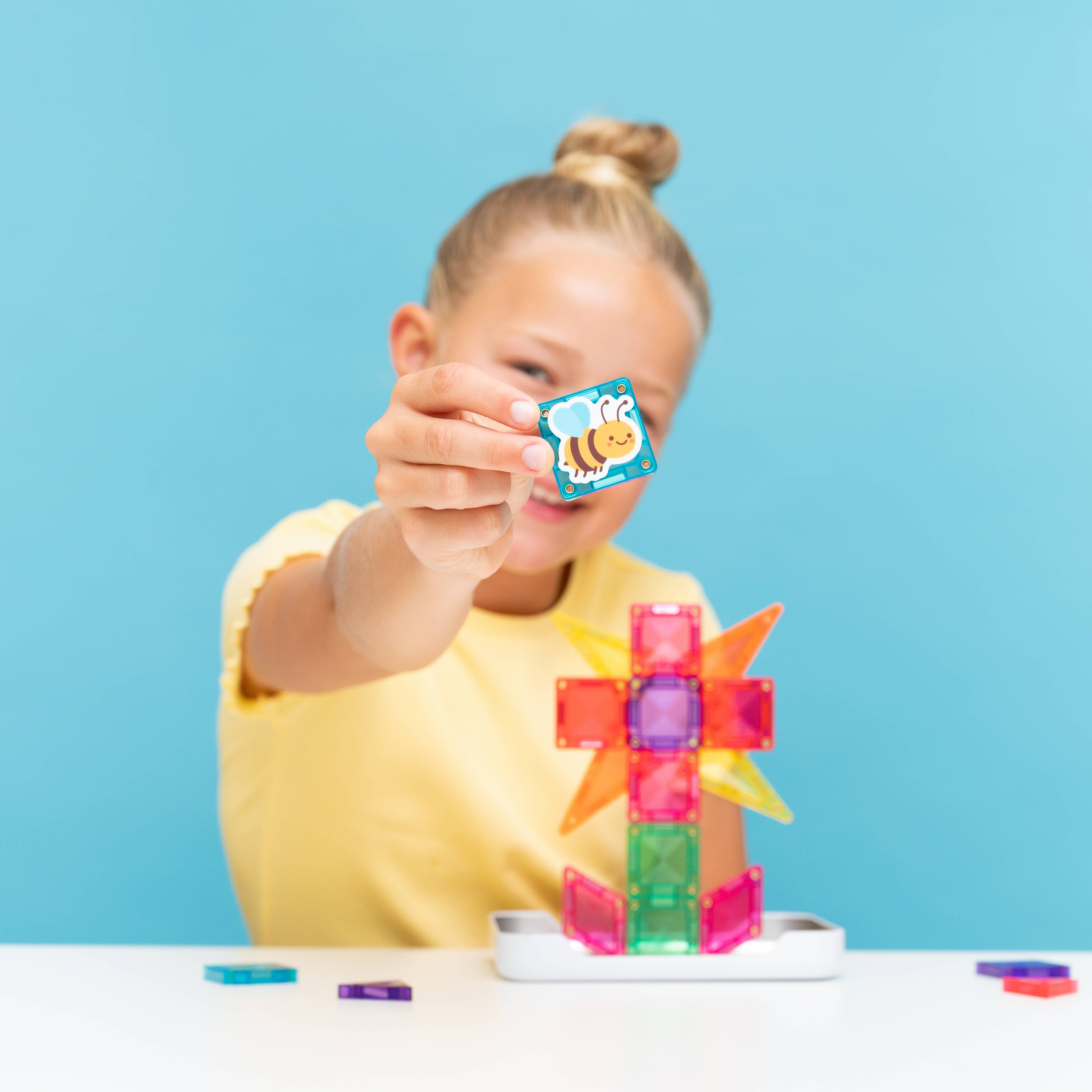 CONNETIX Magnetic Tiles Travel Mini Pack, 32 Pieces