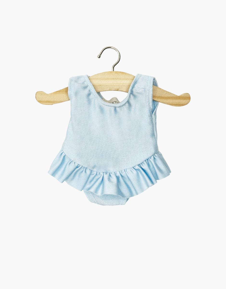 Maïa Ruffle Leotard in Sky Blue Lycra – Minikane