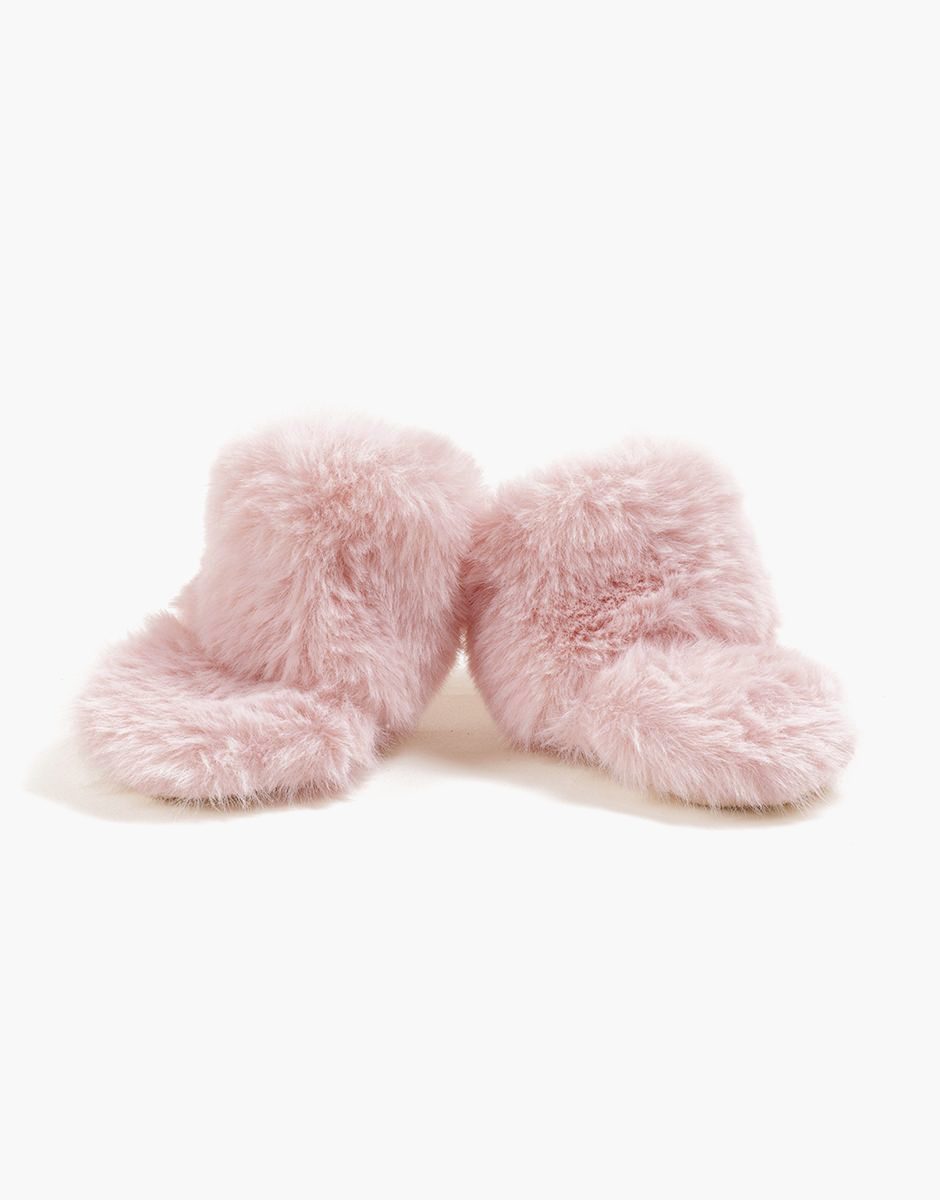 Snow Boots in Pink Faux Fur – Minikane