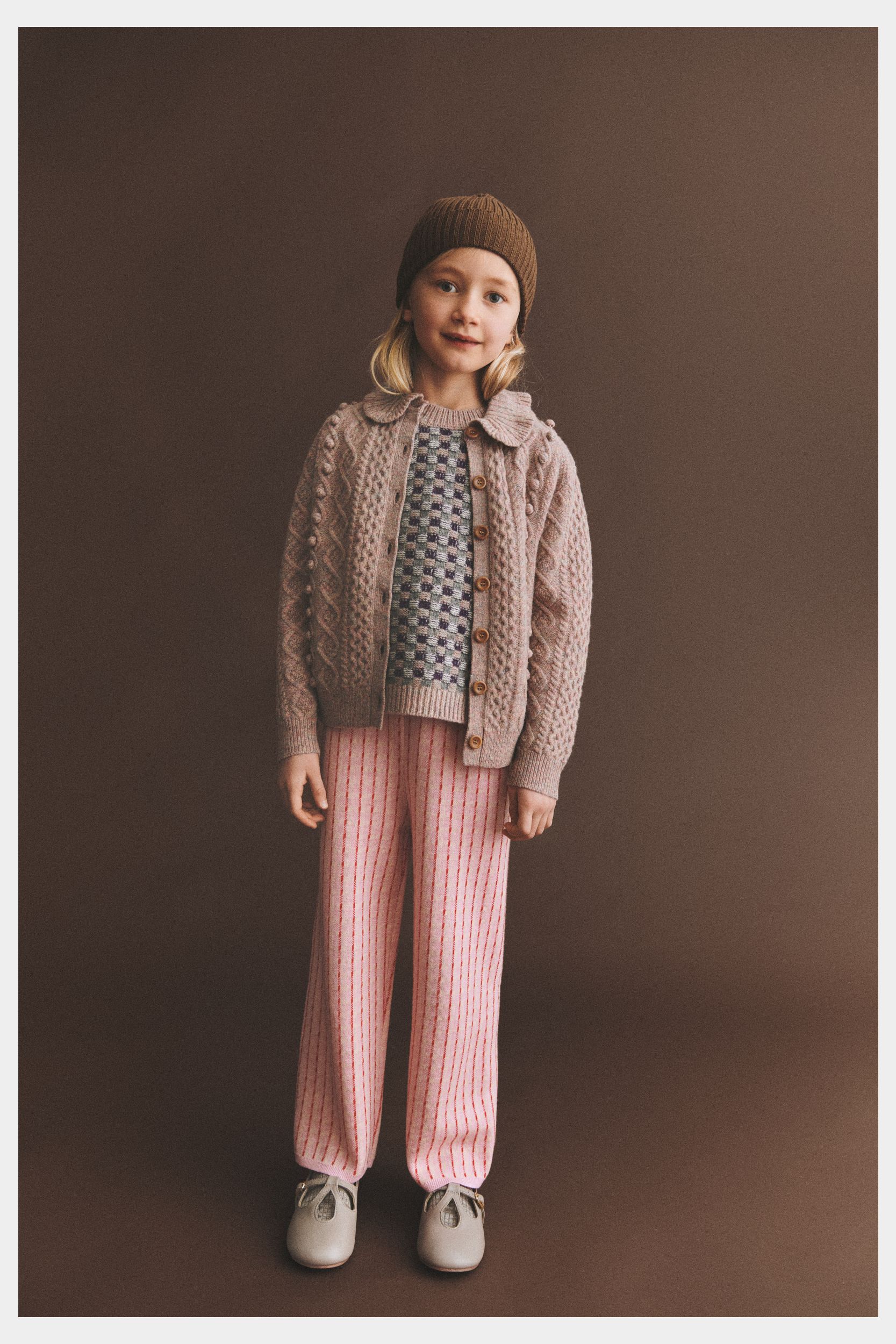 Lambswool Vest - Hazel Melange back