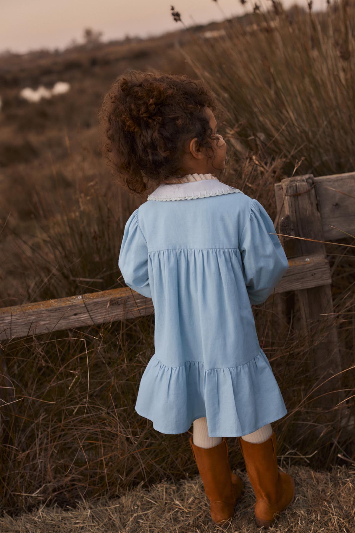 Louise Misha Ysee Embroidered Dress in Baby Blue, image 4 of 6