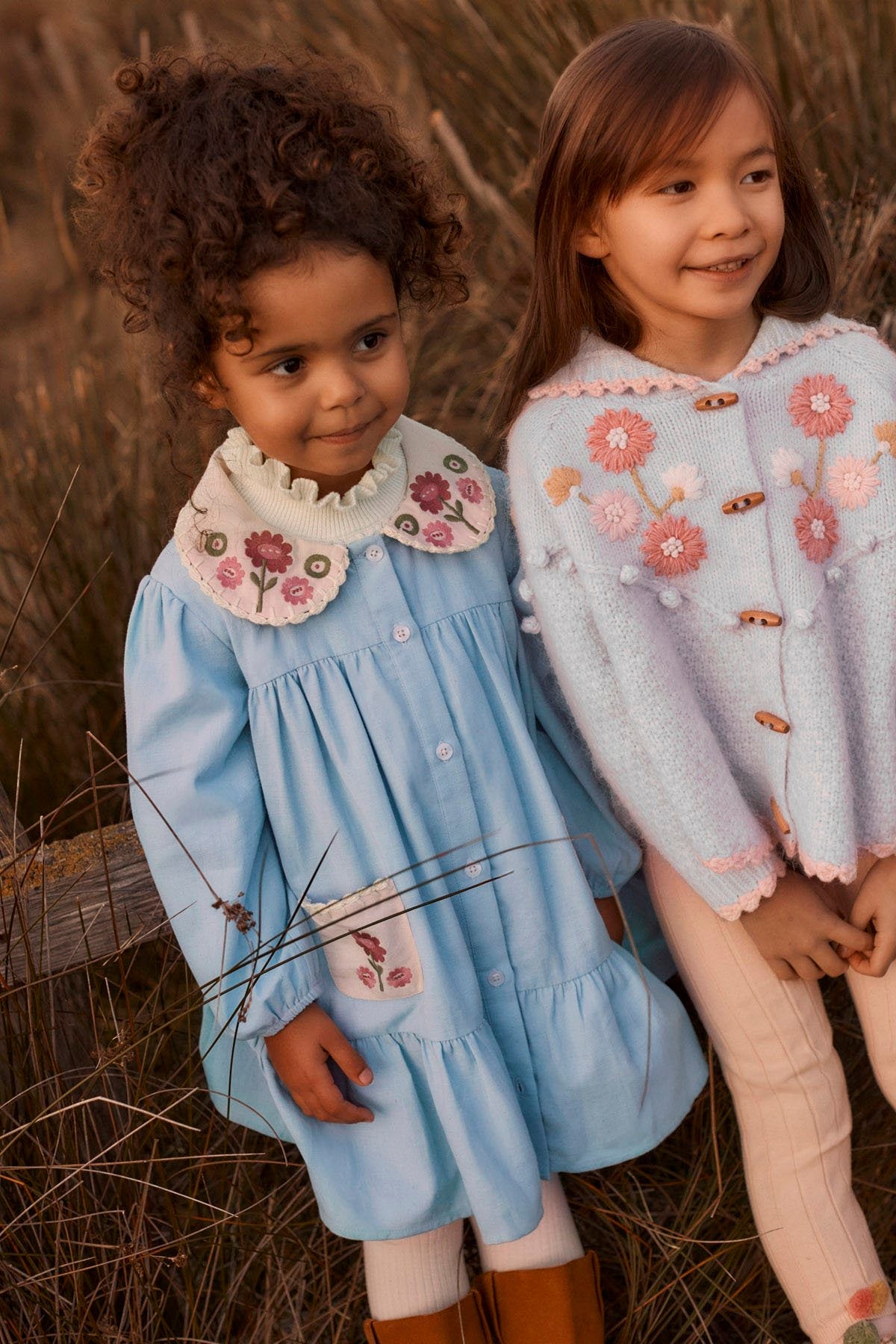 Louise Misha Ysee Embroidered Dress in Baby Blue, image 6 of 6