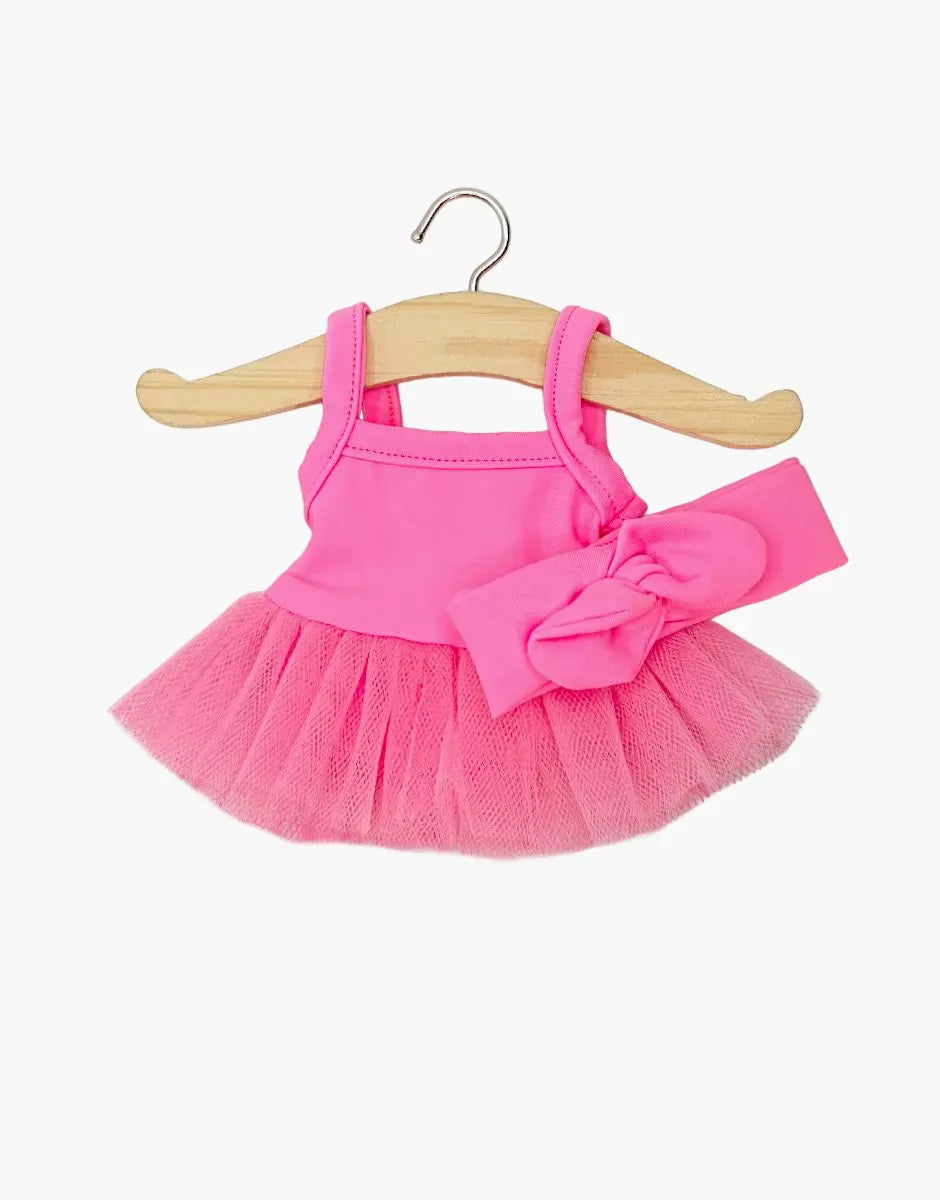 Mini Panchas Stella tutu with neon pink headband by Minikane