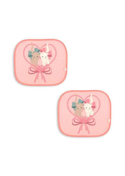 Konges Sløjd 2 PACK CAR SUNSHADE - kitty bow