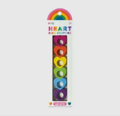 Heart Ring Crayons -set of 6