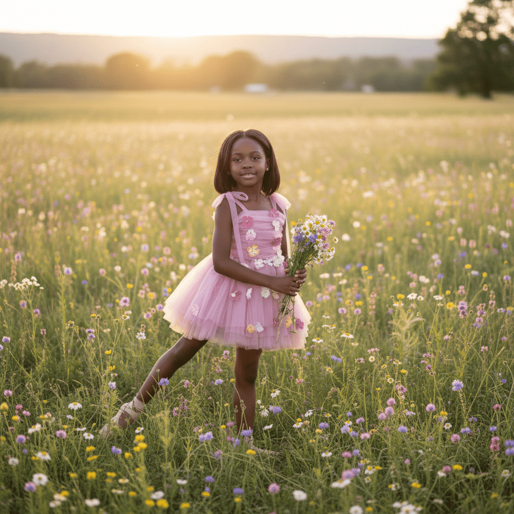 DOLLY by Le Petit Tom Potpourri Tulle Ballerina Dress - Mauve for Girls – Dolly by Le Petit Tom (image 4)