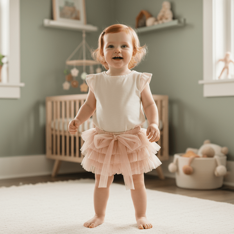 DOLLY by Le Petit Tom Frilly Pants Tutu Baby Bloomer - Ballet Pink for Girls – Dolly by Le Petit Tom (image 5)