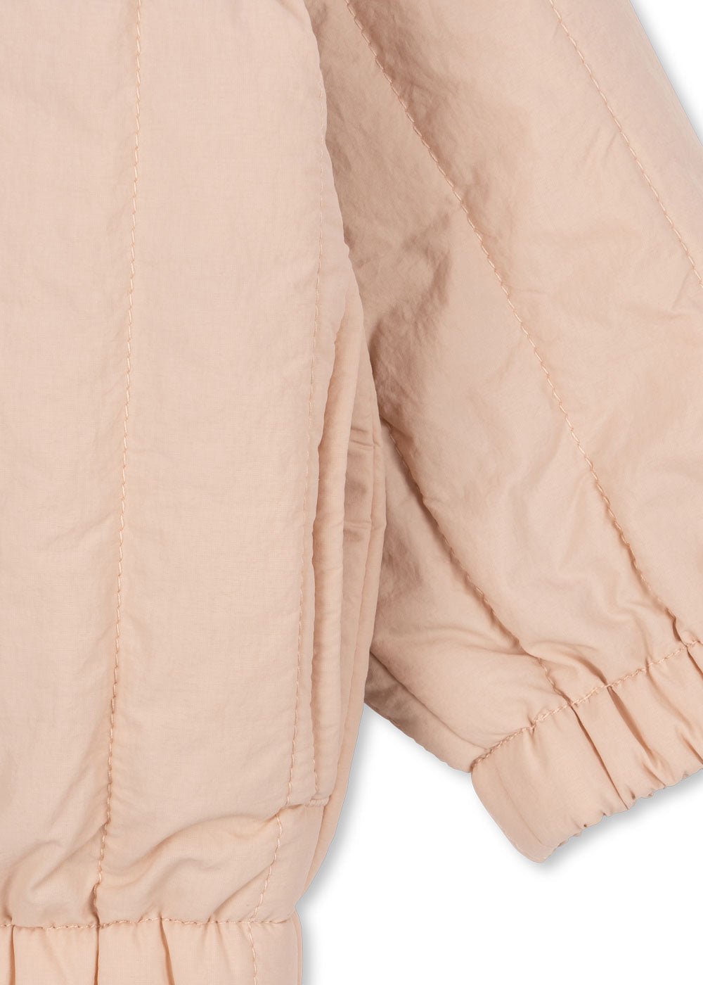Sleeve detail of Konges Sløjd Juno Kitty bomber jacket in Cameo Rose