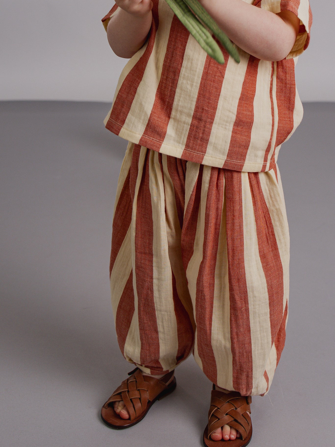 Organic Zoo Tomato Stripes Resort Pants for Kids