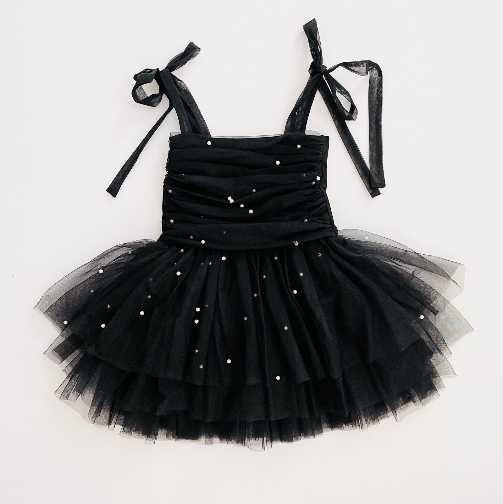 DOLLY by Le Petit Tom Pearl Tulle Ballerina Dress - Black for Girls – Dolly by Le Petit Tom (image 3)