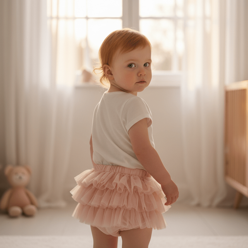 DOLLY by Le Petit Tom Frilly Pants Tutu Baby Bloomer - Ballet Pink for Girls – Dolly by Le Petit Tom (image 3)