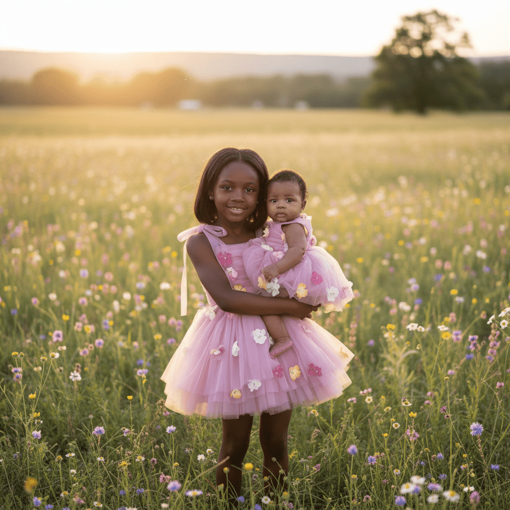 DOLLY by Le Petit Tom Potpourri Tulle Ballerina Dress - Mauve for Girls – Dolly by Le Petit Tom (image 2)