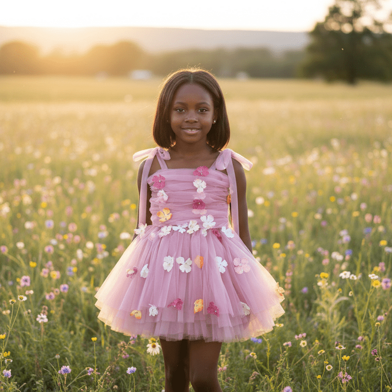 DOLLY by Le Petit Tom Potpourri Tulle Ballerina Dress - Mauve for Girls – Dolly by Le Petit Tom (image 3)