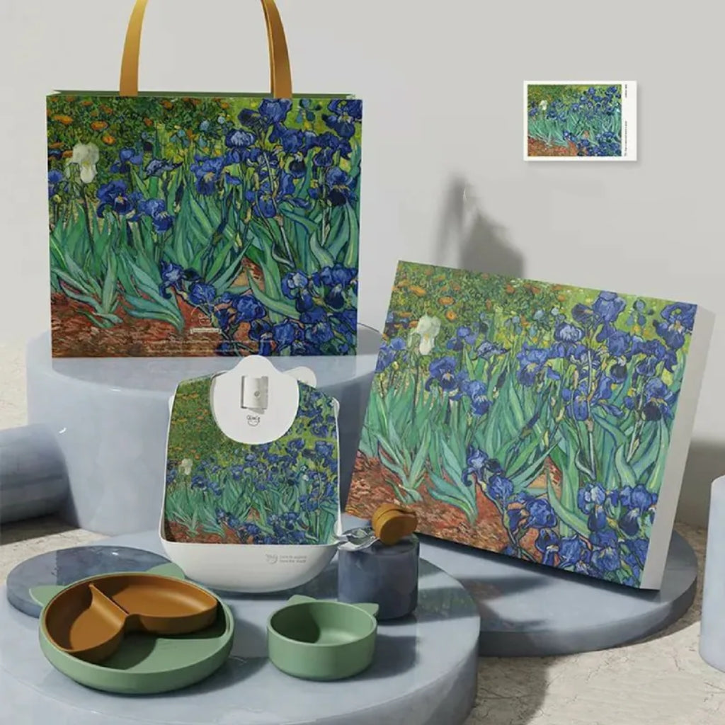 Qlittle Baby Tableware Gift Box Van Gogh Starry Sky