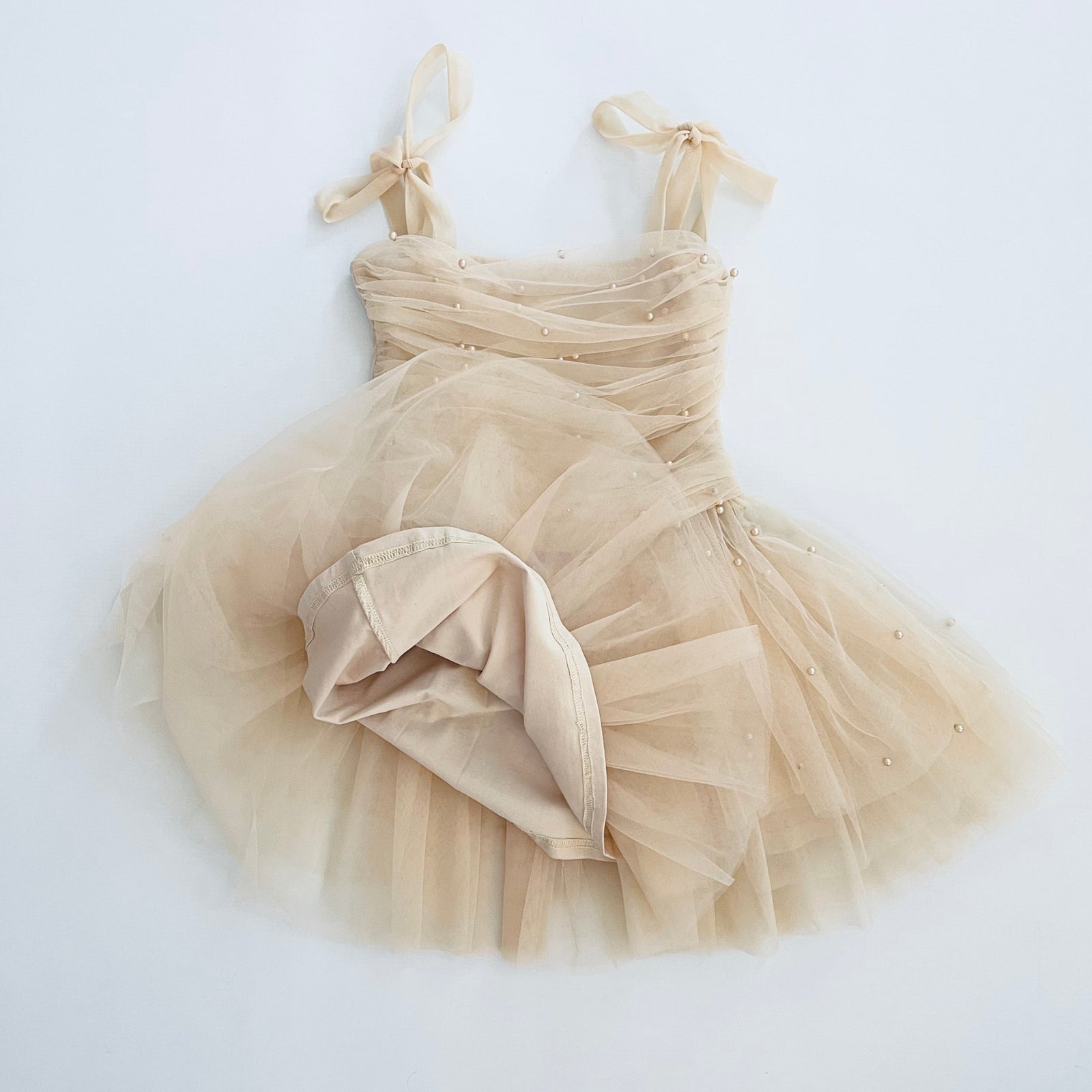 DOLLY by Le Petit Tom Pearl Tulle Ballerina Dress - Cream for Girls – Dolly by Le Petit Tom (image 5)