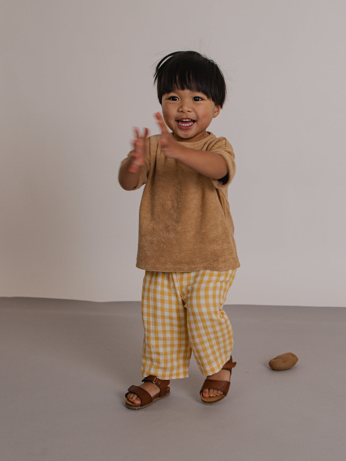 Organic Zoo Honeycomb Gingham Fisherman Pants for Kids