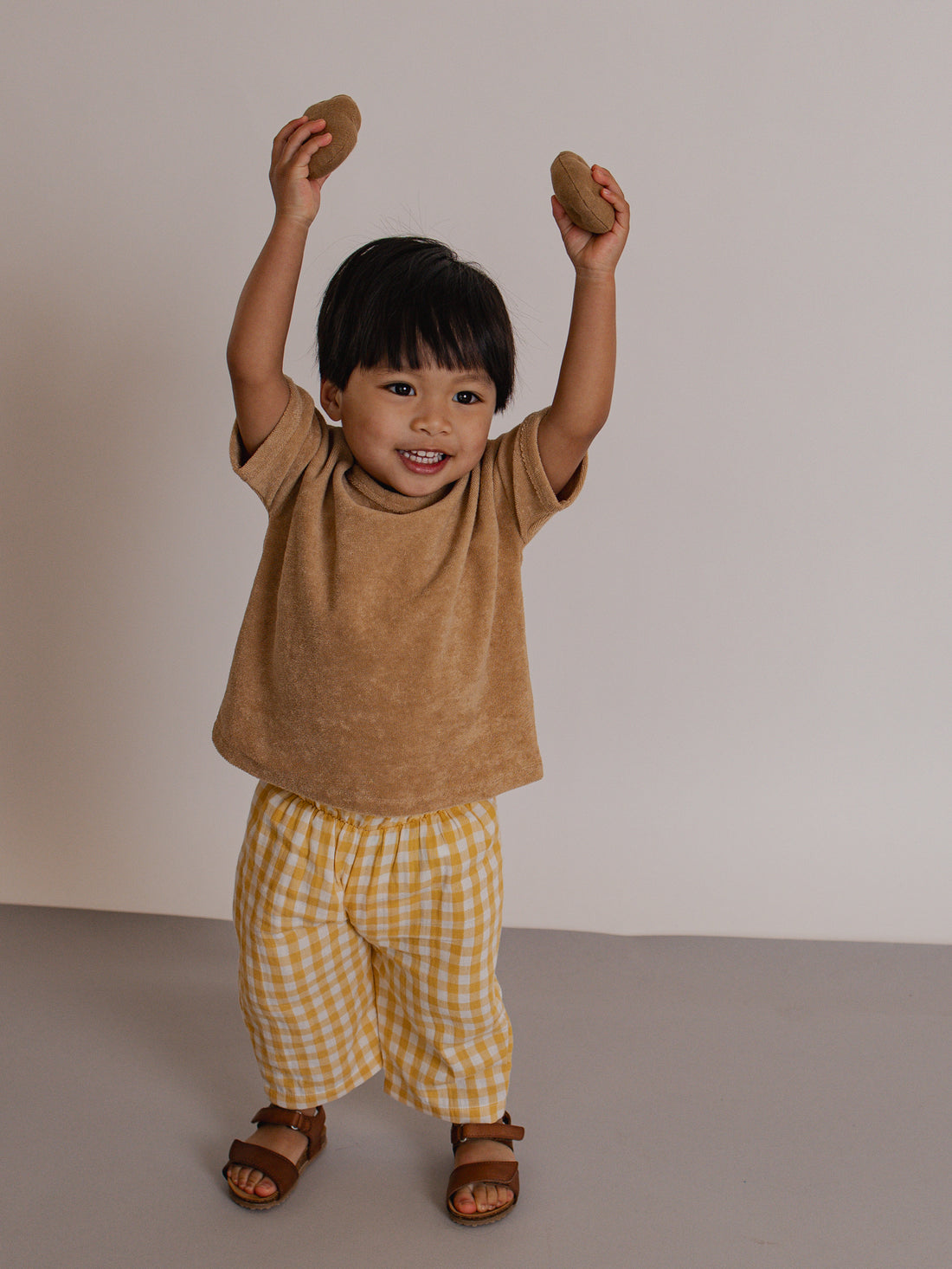 Organic Zoo Honeycomb Gingham Fisherman Pants for Kids
