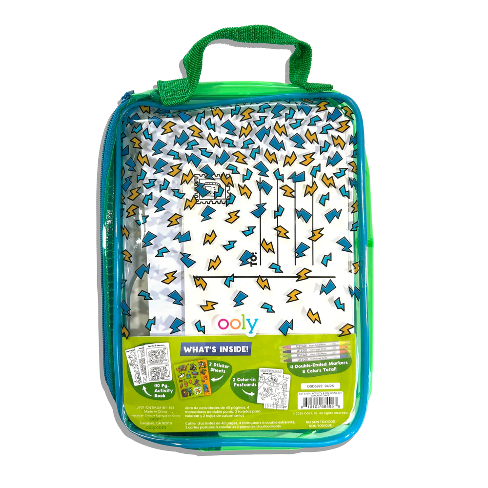 Let's Go! Activity & Coloring Kit - Robo Dinos