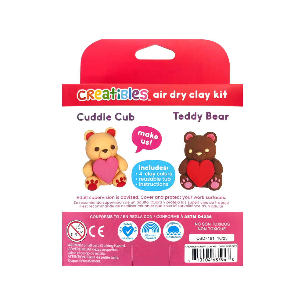 Creatibles Mini Air Dry Clay Kit - Lovely Bears BFFs – littlewild kids (image 6)