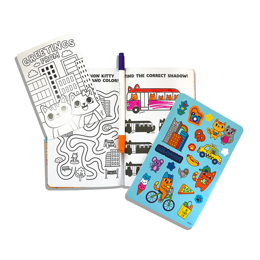 Let's Go! Activity & Coloring Kit - Kitty in the City