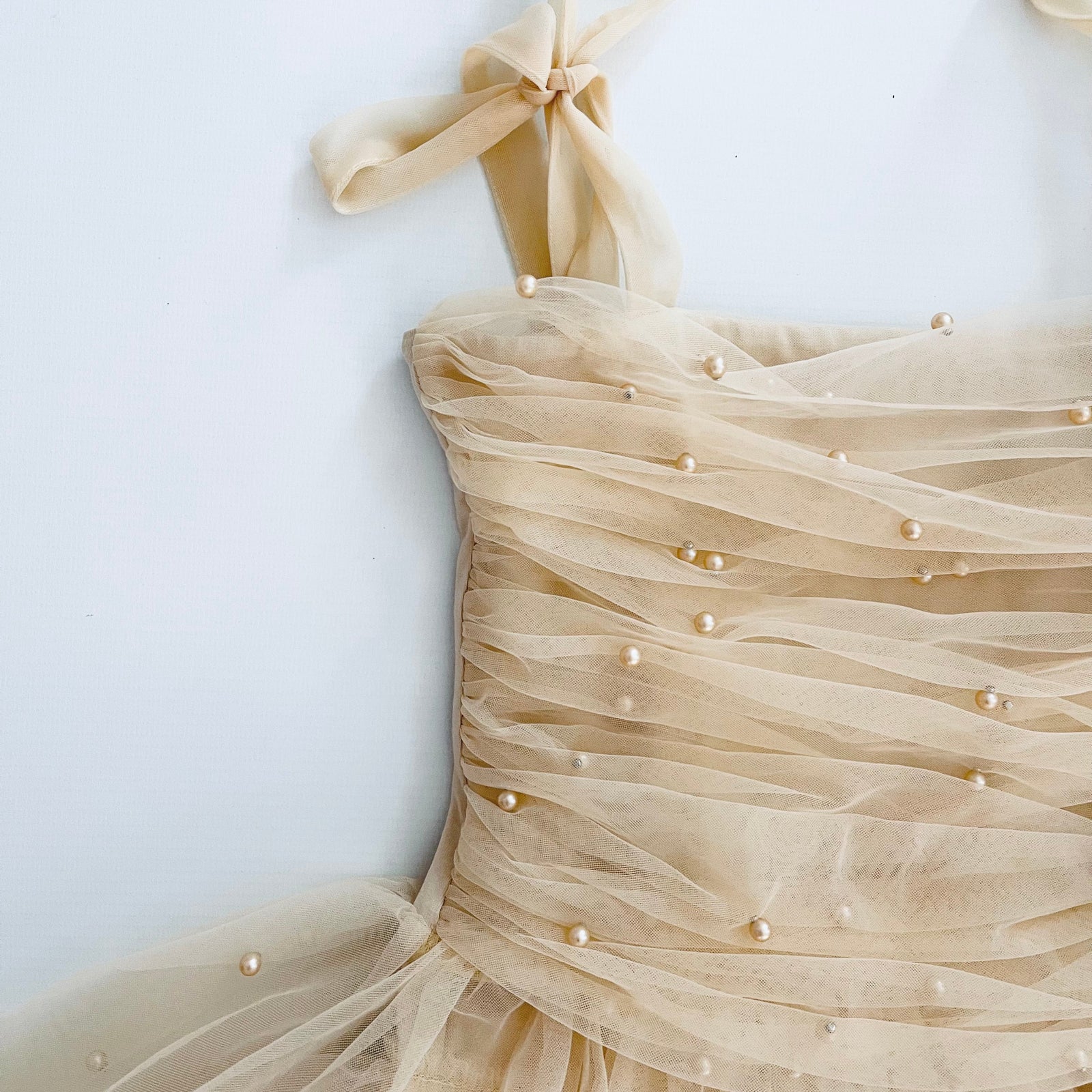 DOLLY by Le Petit Tom Pearl Tulle Ballerina Dress - Cream for Girls – Dolly by Le Petit Tom (image 3)