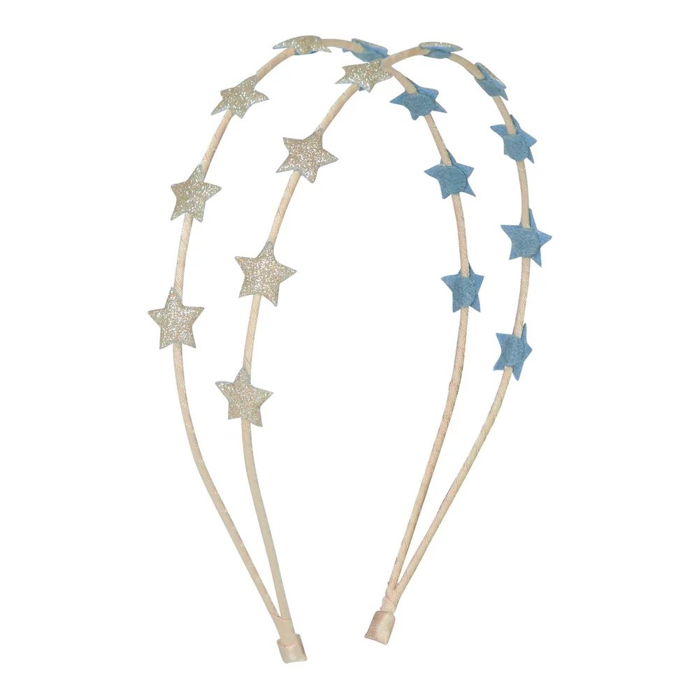 Mimi and Lula Mega Starry Double Alice Headband for girls with glitter stars