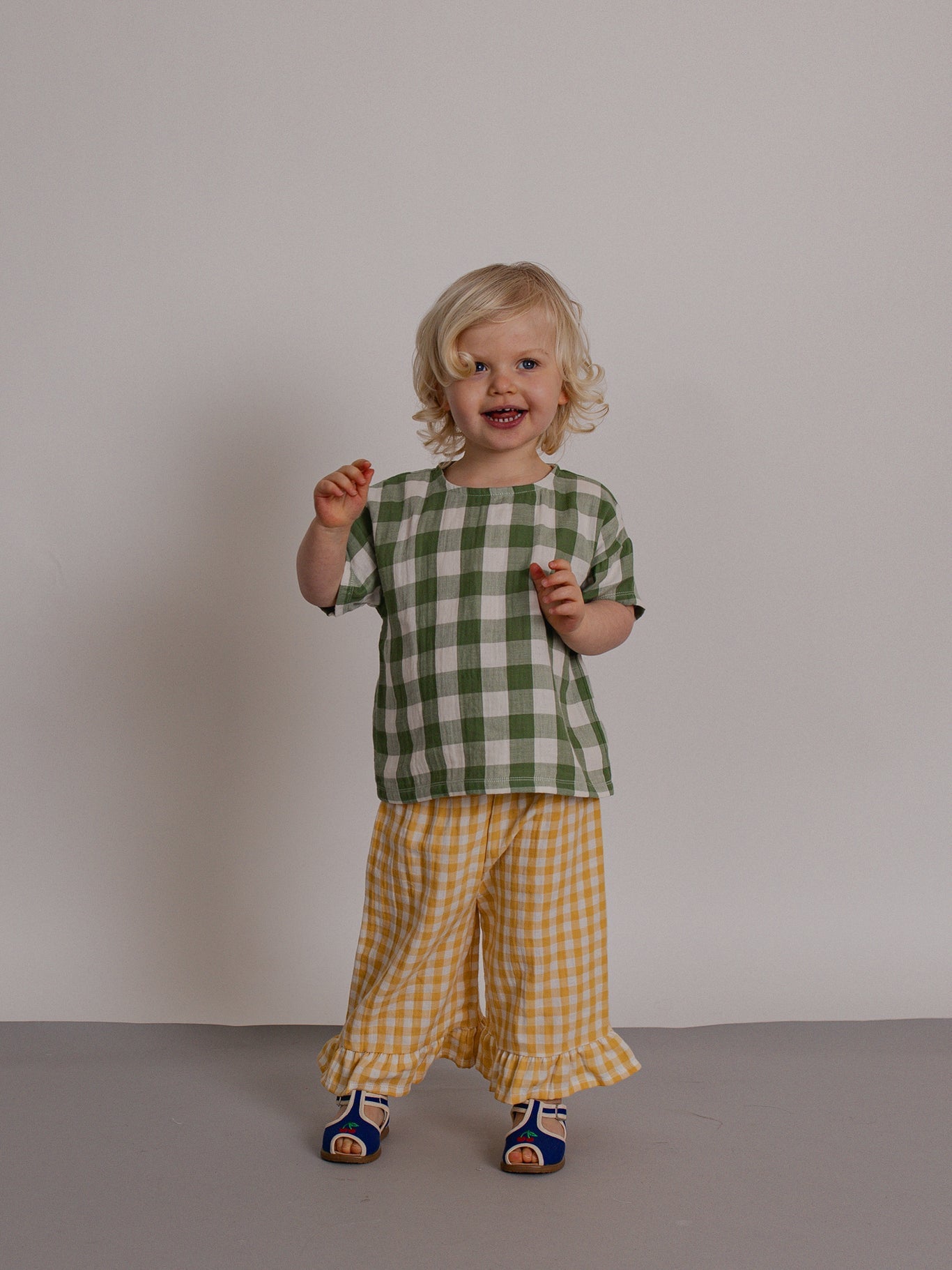 Organic Zoo Honeycomb Gingham Frill Culottes