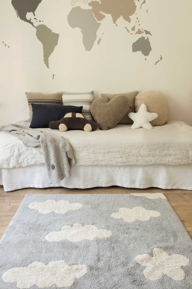 Washable Area Rug Clouds Grey – Lorena Canals