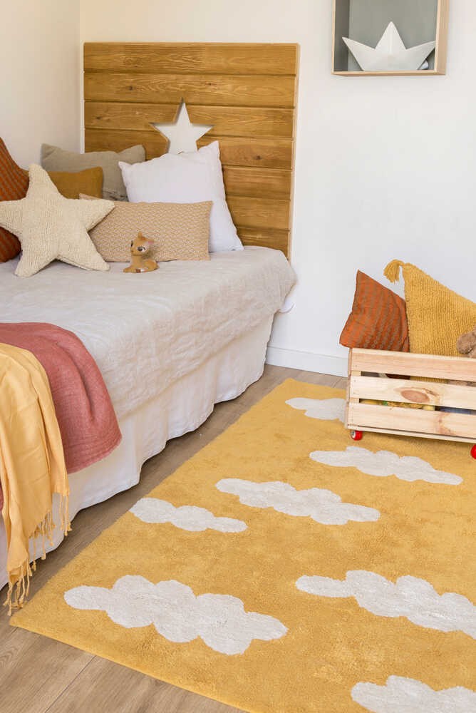 Washable Area Rug Clouds Mustard – Lorena Canals