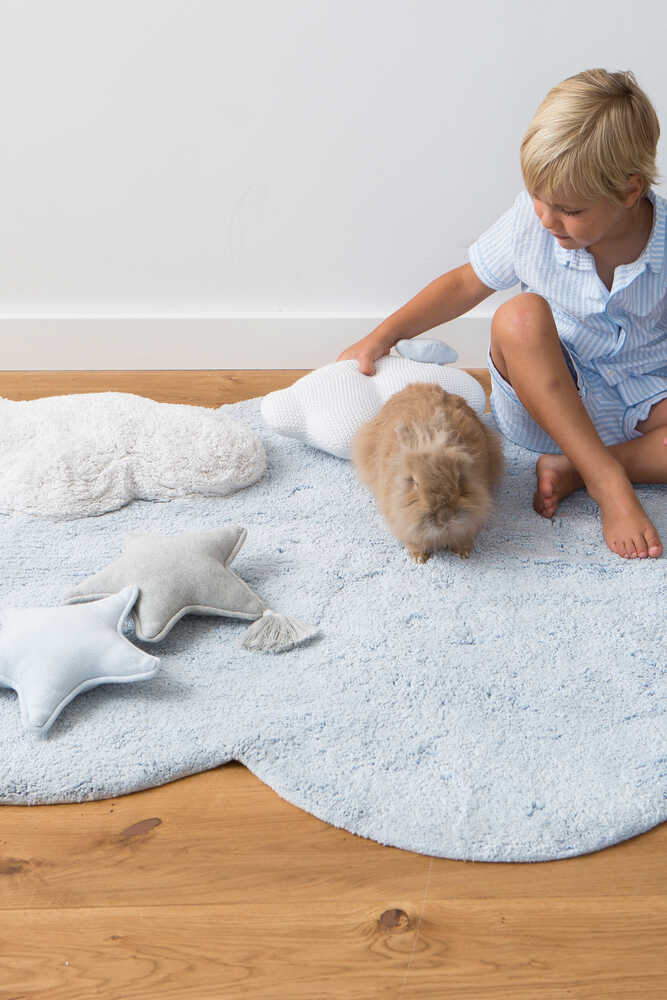 Washable Cotton Rug Puffy Dream Blue – Lorena Canals