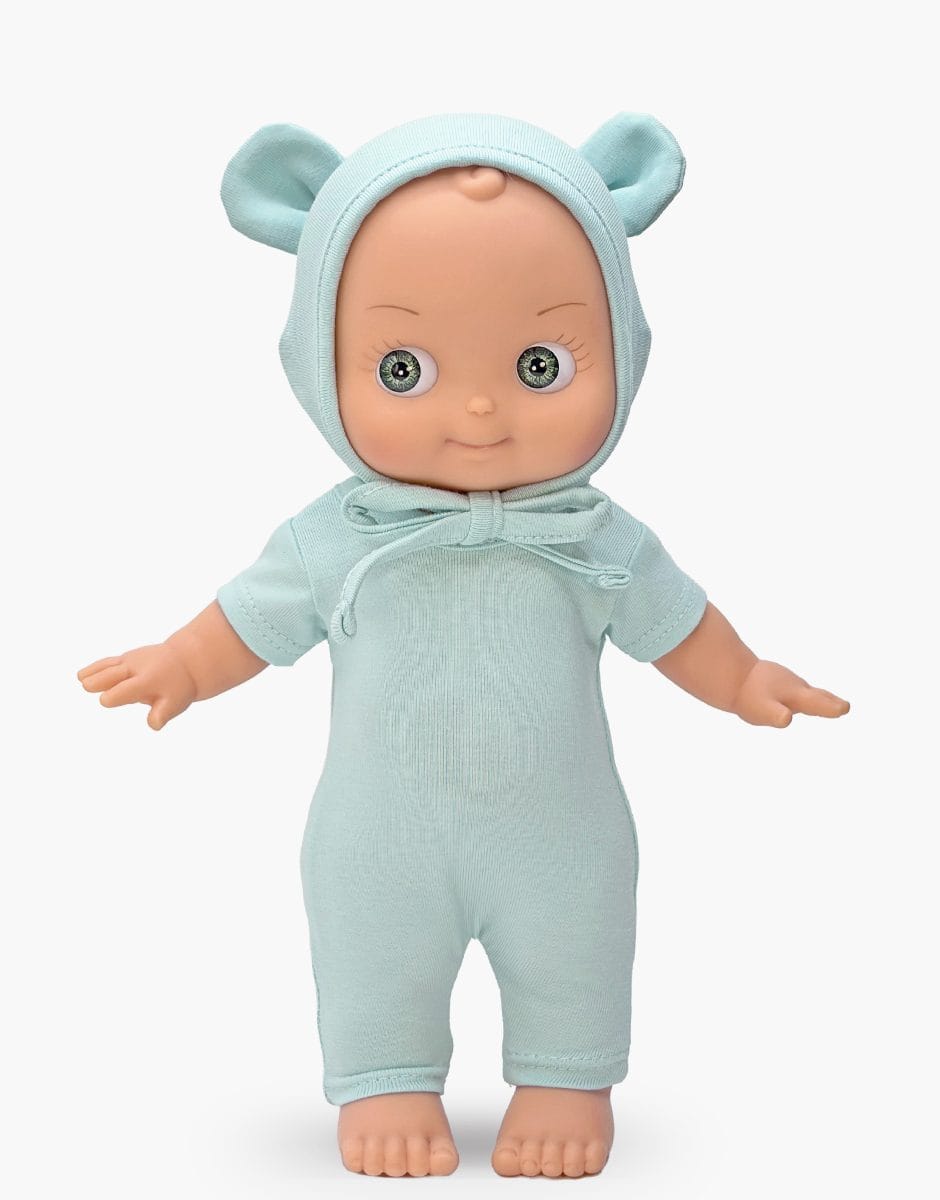 Zébulon Mini Pancha doll in mint mouse set by Minikane